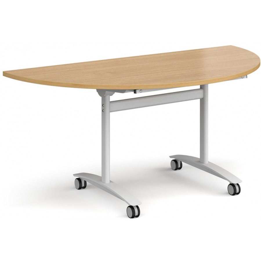 Deluxe Semi-Circular Fliptop Mobile Table